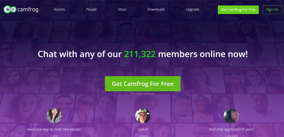 Camfrog homepage
