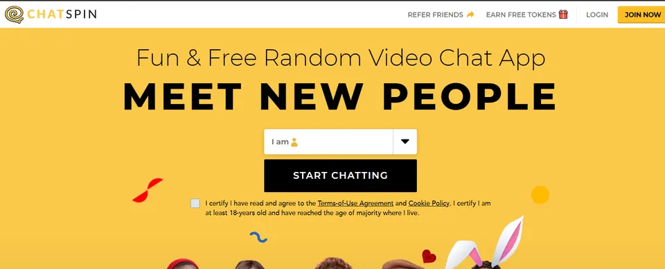 Chatspin homepage