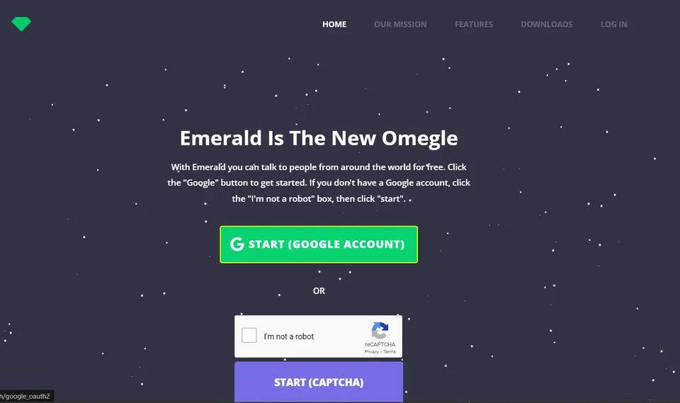 EmeraldChat homepage