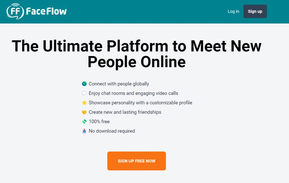 FaceFlow homepage